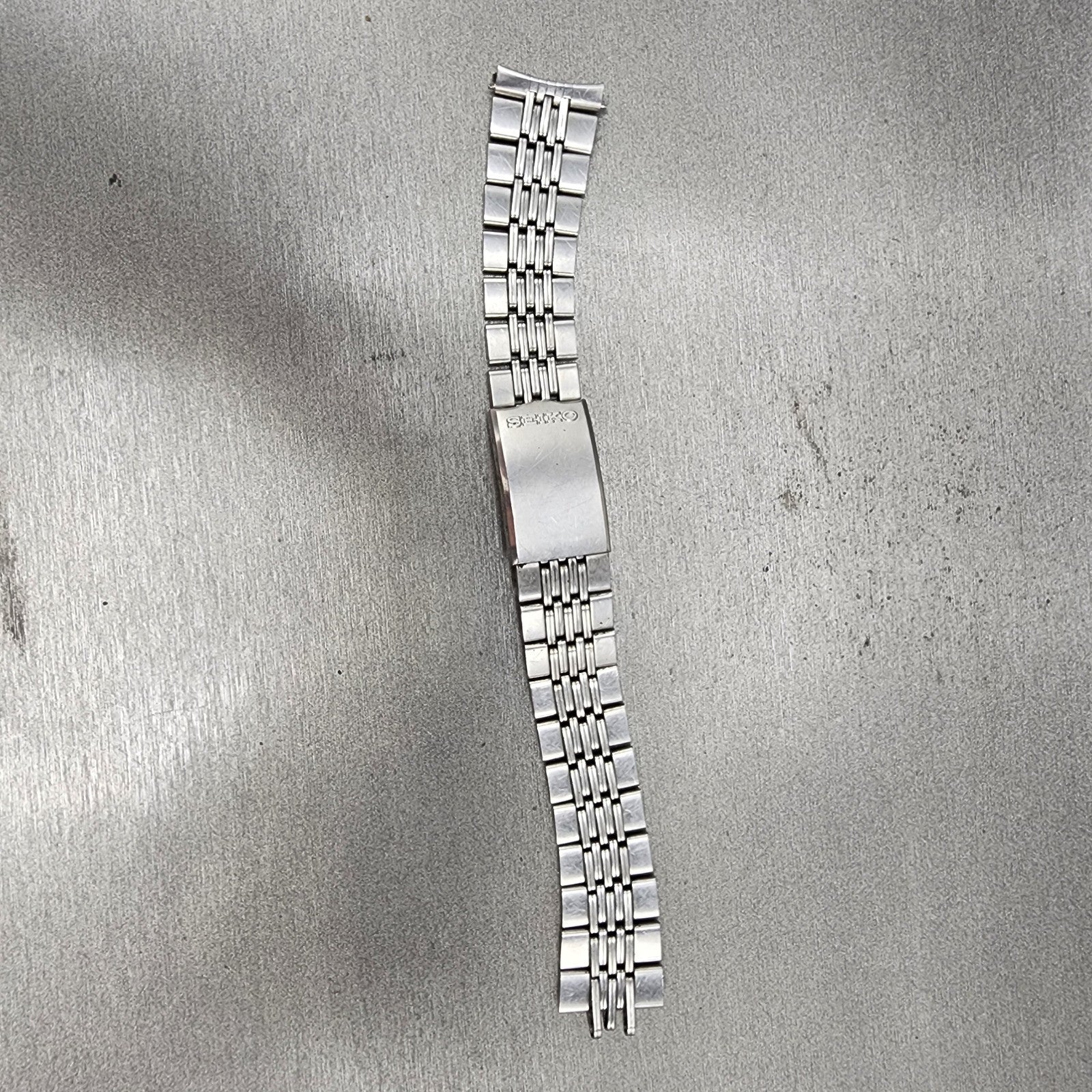 Seiko Bracelet 19mm Stainless Steel Tri Folding Clasp Vintage0