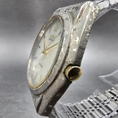 Citizen Junction Eco-Drive Watch Men 35mm Champpange Dial Two Tone Round Works F2