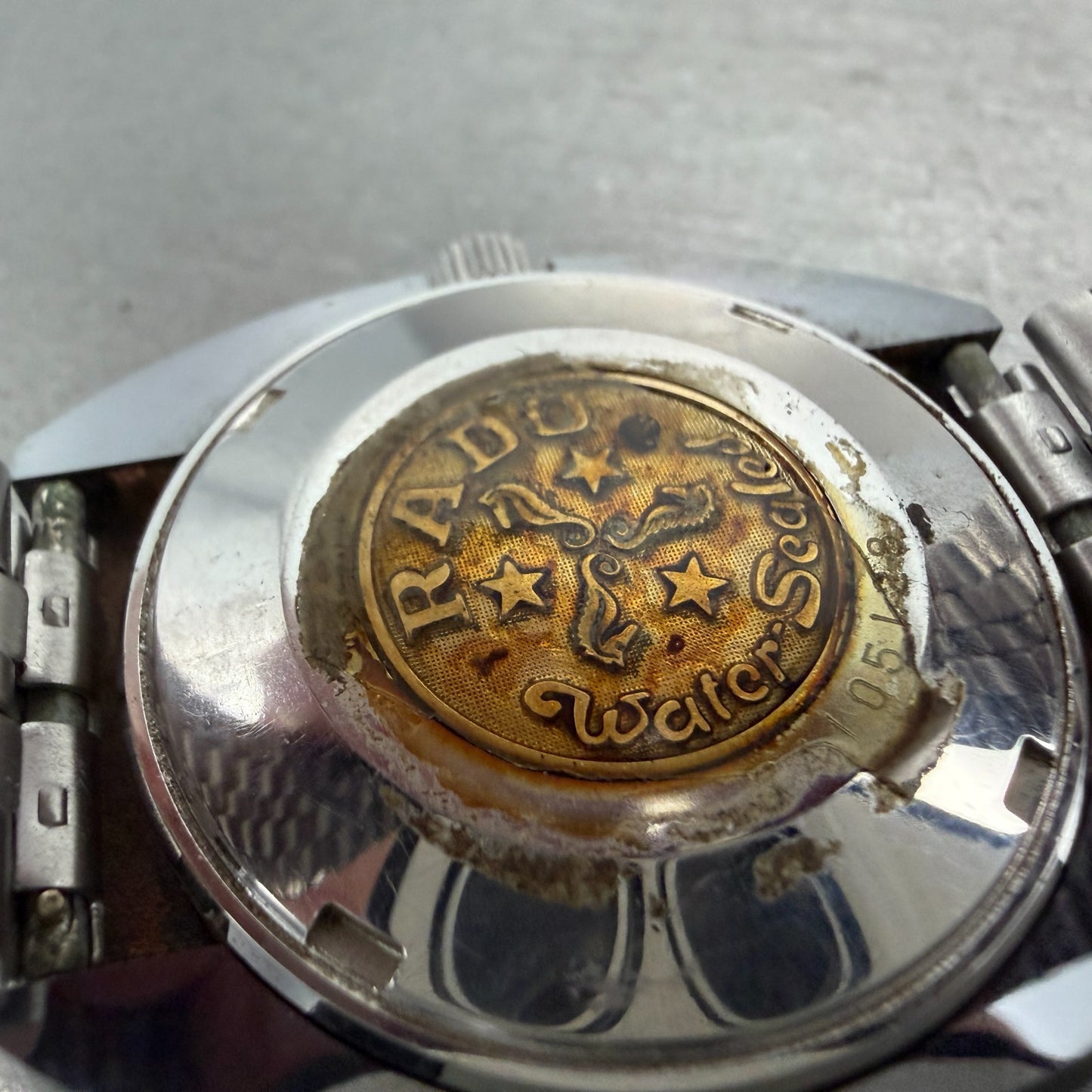 Rado Balboa V Watch Men 36mm Silver Dial Silver Tone Oval Date Automatic Runs10