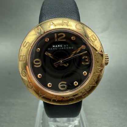 Marc Jacobs Mini Amy Watch Women 26mm Black Dial Rose Gold Tone MBM1227 New Batt0