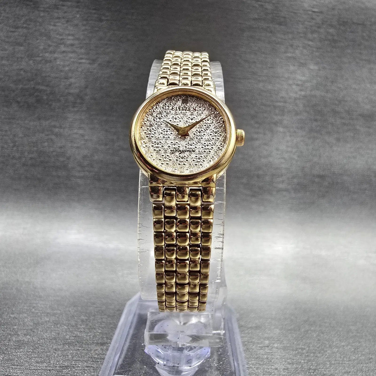 Citizen Elegance Watch Women 18mm Silver Dial Gold 2200-S13475 New Battery5
