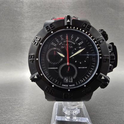 Invicta Subaqua Noma III Chronograph Big Date Watch Men 50mm Black Red New Batt5