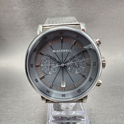 Blackwell Hudson yard Watch Men 44mm Gray Dial Steel Date Round New Battery