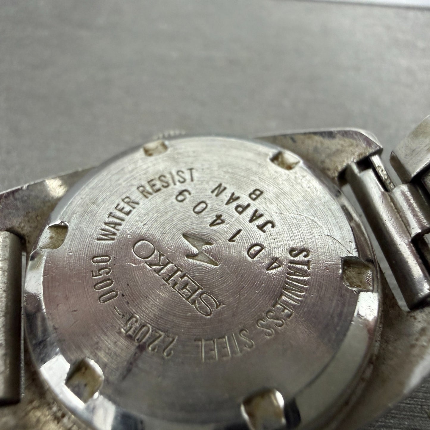 Seiko Automatic Watch Women 23mm Silver Dial Silver Tone Date Round PARTS VTG10