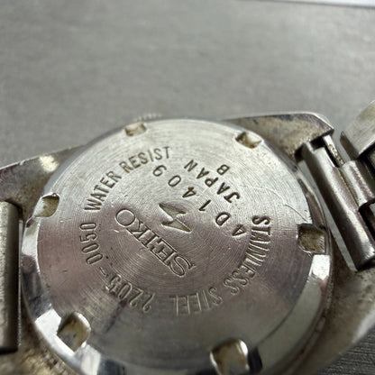 Seiko Automatic Watch Women 23mm Silver Dial Silver Tone Date Round PARTS VTG10