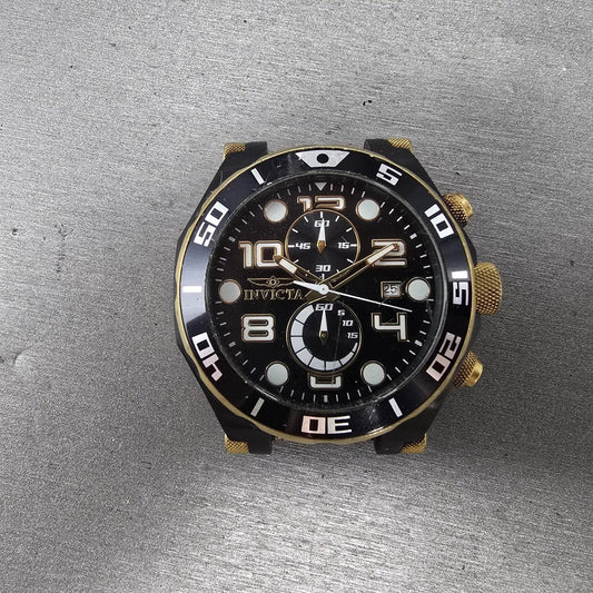 Invicta Pro Diver Chronograph Watch Men 51mm Black Dial Black Tone Date New Batt0