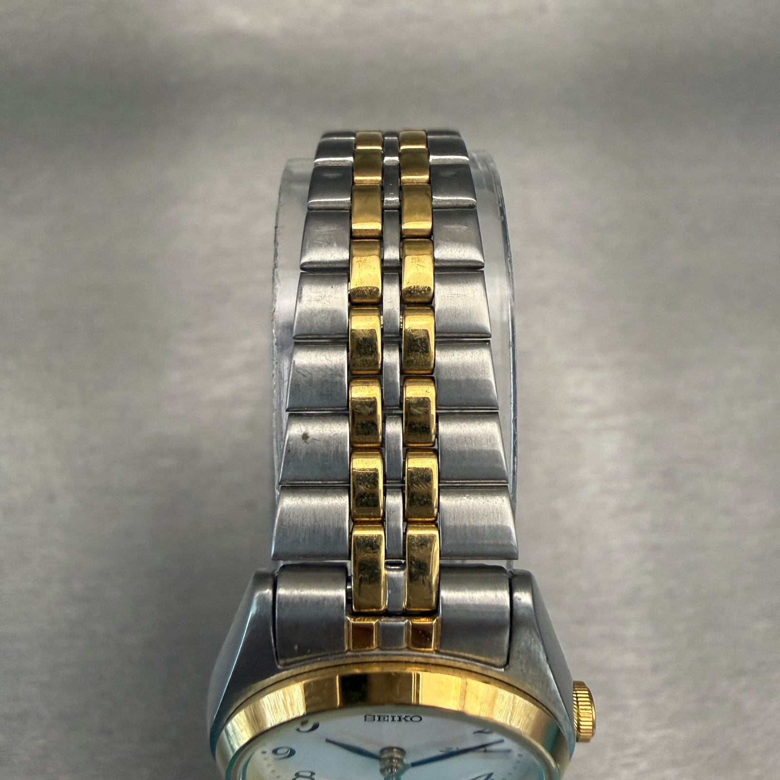Seiko Watch Women 24mm White Dial Two Tone Daydate Round 7N83-0011 New Battery4
