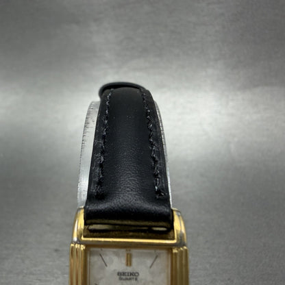 Seiko Tank Watch Women 17mm White Dial Gold Tone Rectangle 1N005k89 New Battery4