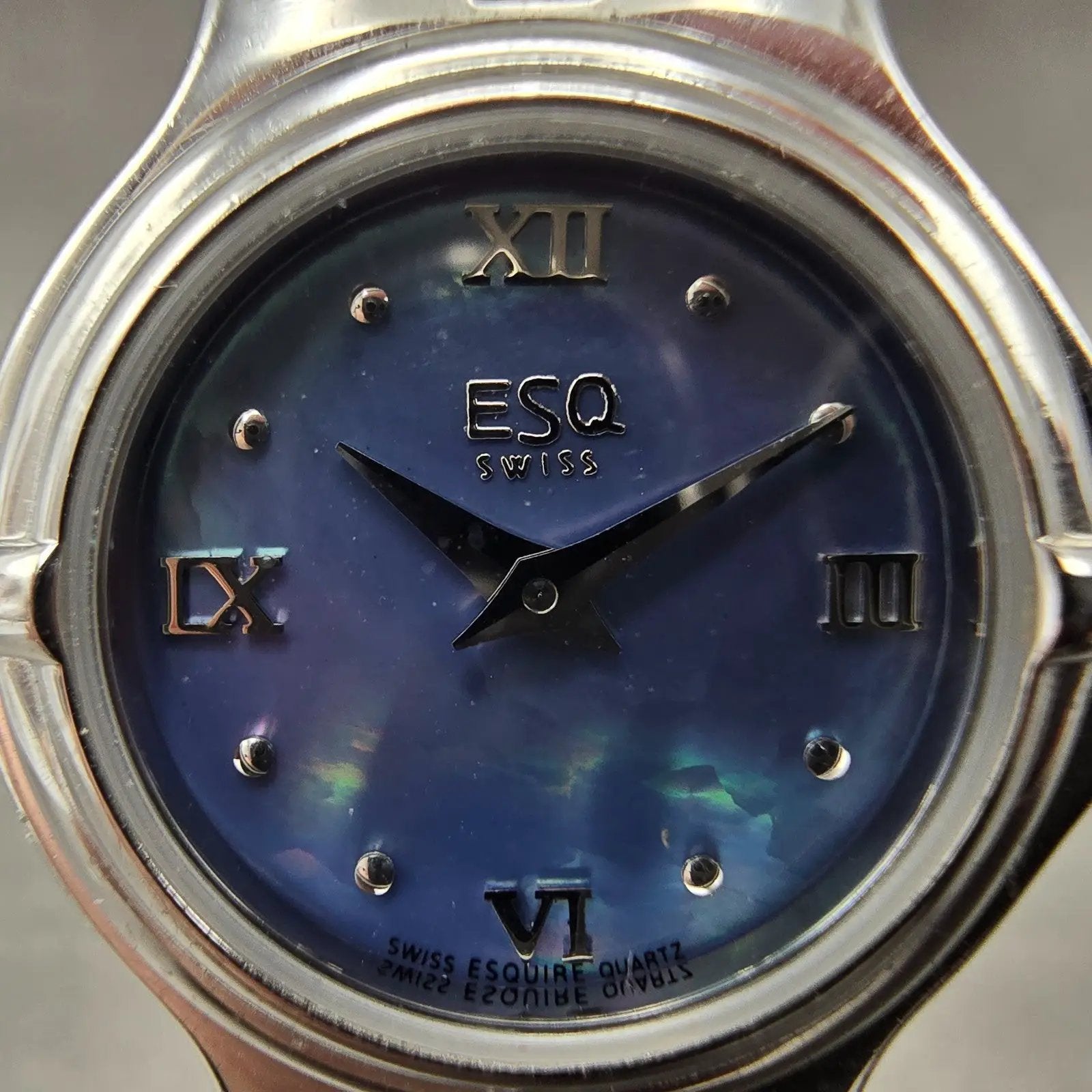 ESQ Watch Women 24mm MOP Dial Stainless Steel Round 100553 New Battery1