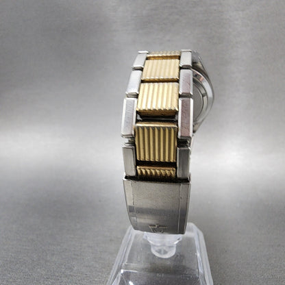Bulova Accutron Quartz Watch Men 37mm Silver Dial Two Tone DualDay New Battery7