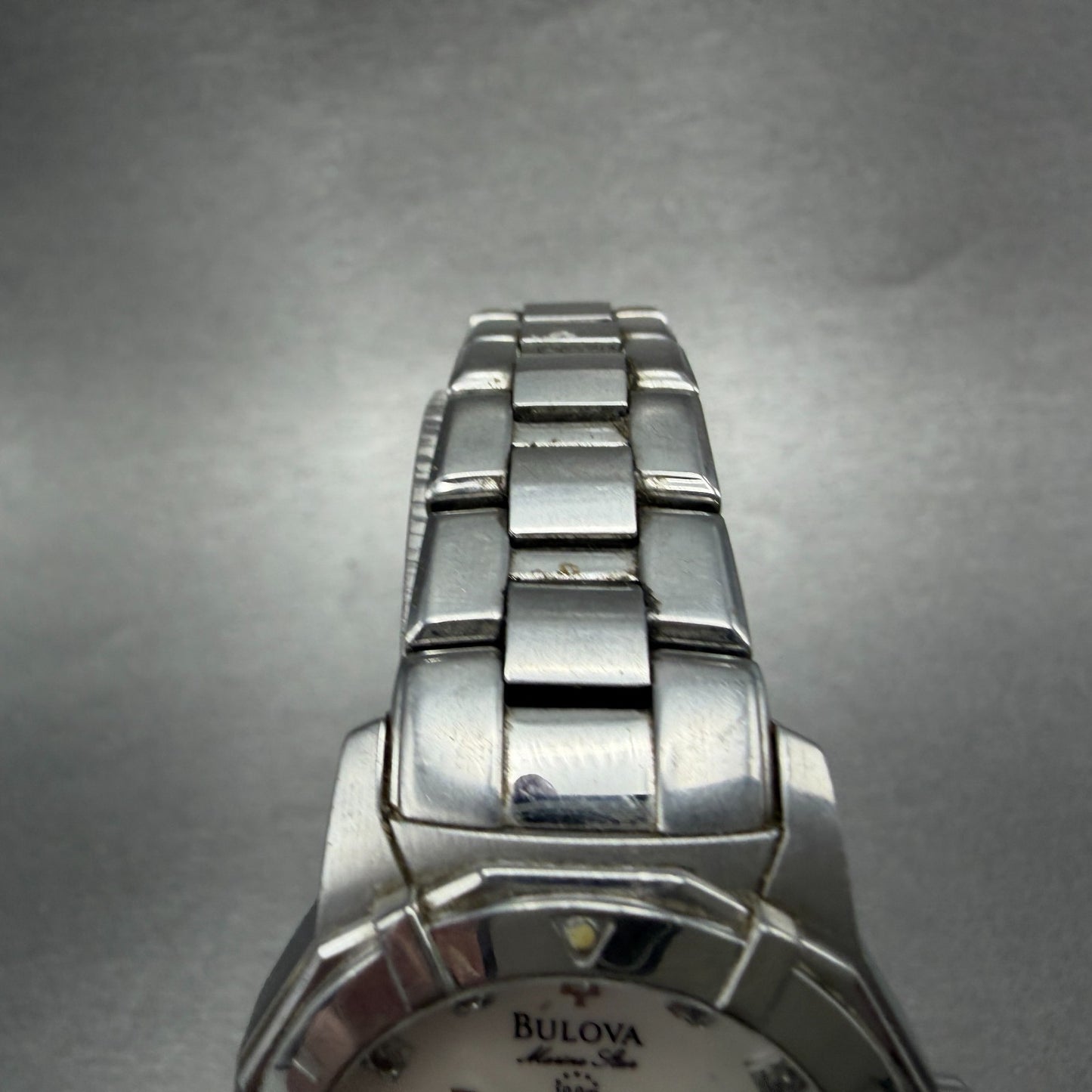 Bulova Marine Star Watch Women 30mm MOP Dial Steel Small Seconds 96P001 NewBatt4