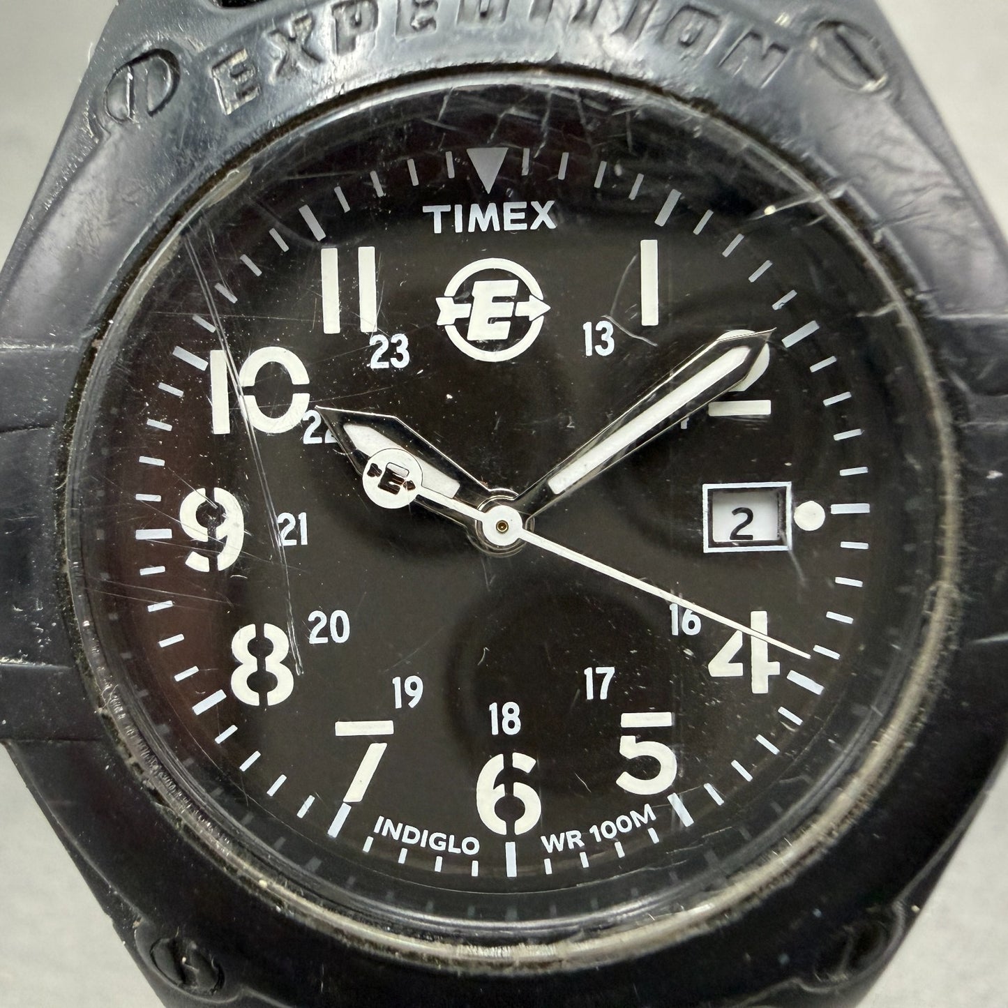 Timex Expedition Trail Series Watch Men 40mm Black Dial Black Tone Date READ Run1
