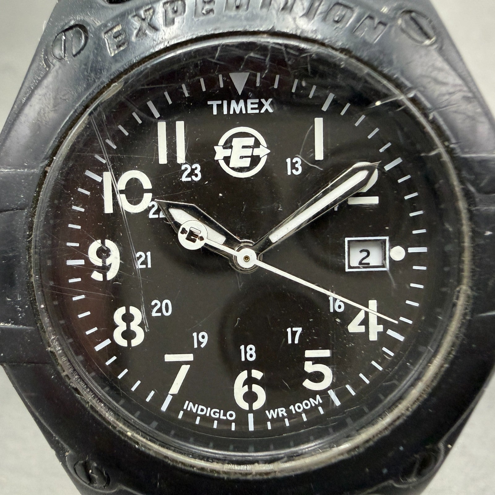 Timex Expedition Trail Series Watch Men 40mm Black Dial Black Tone Date READ Run1