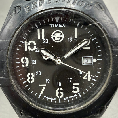 Timex Expedition Trail Series Watch Men 40mm Black Dial Black Tone Date READ Run1