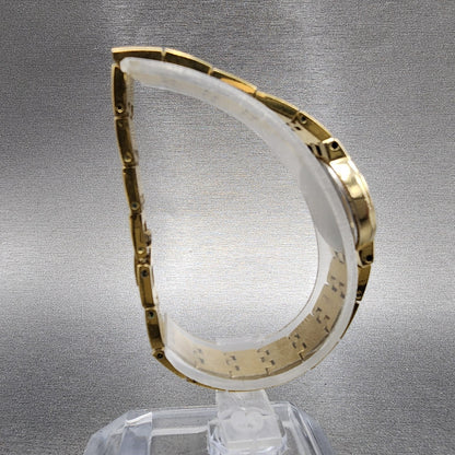 Seiko Watch Women 20mm Champagne Dial Gold Tone Round 4n000191 New Battery8