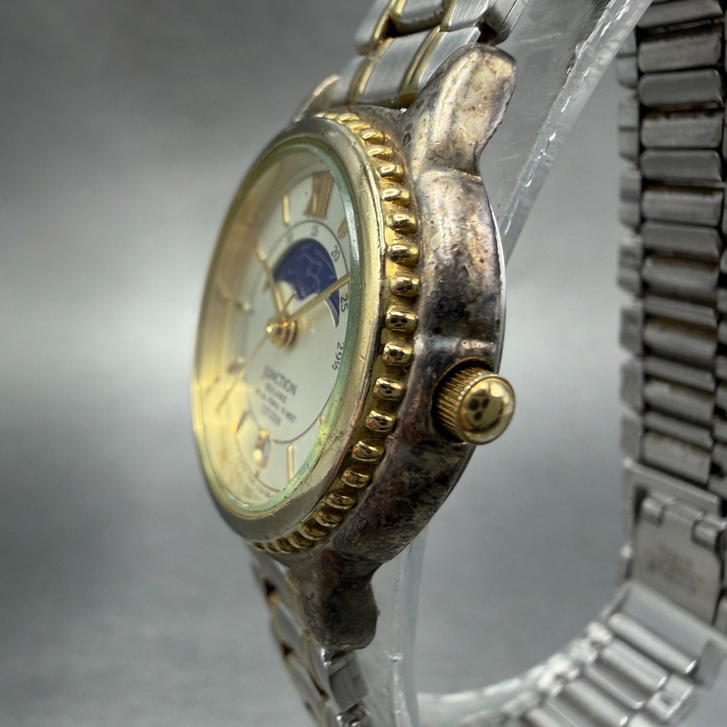 Citizen Junction Moonphase Watch Women 26mm Champagne Dial Two Tone New Battery2