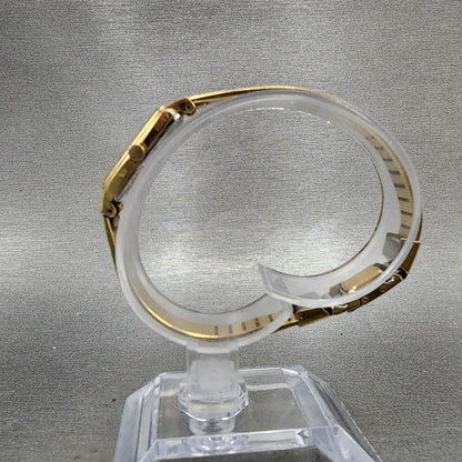 Seiko Tank Watch Women 13mm White Dial Gold Tone Rectangle 2e205010 New Battery6
