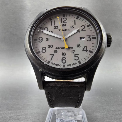 Timex Expedition Scout Watch Men 40mm Gray Dial Black Date Round New Battery5