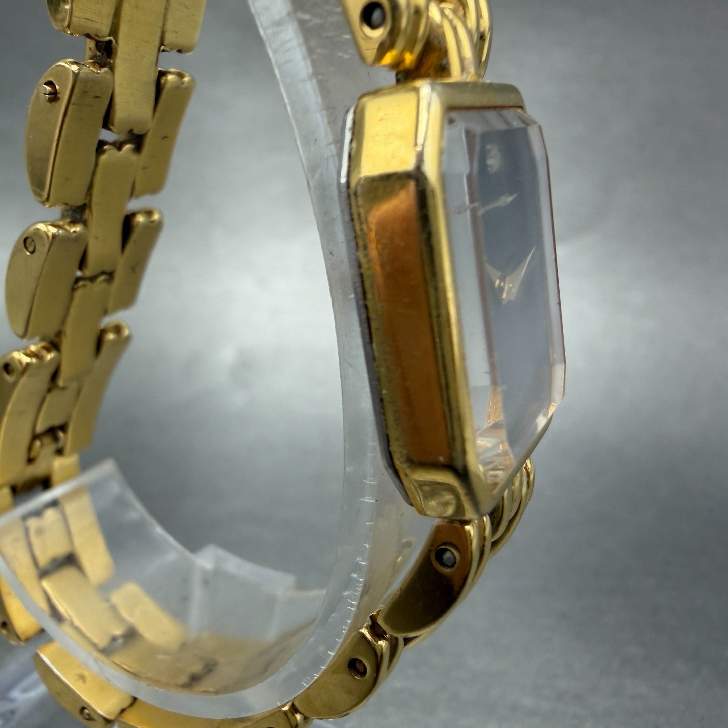 Nivada Watch Women 17mm Black Dial Gold Tone Octagon Swiss New Battery3