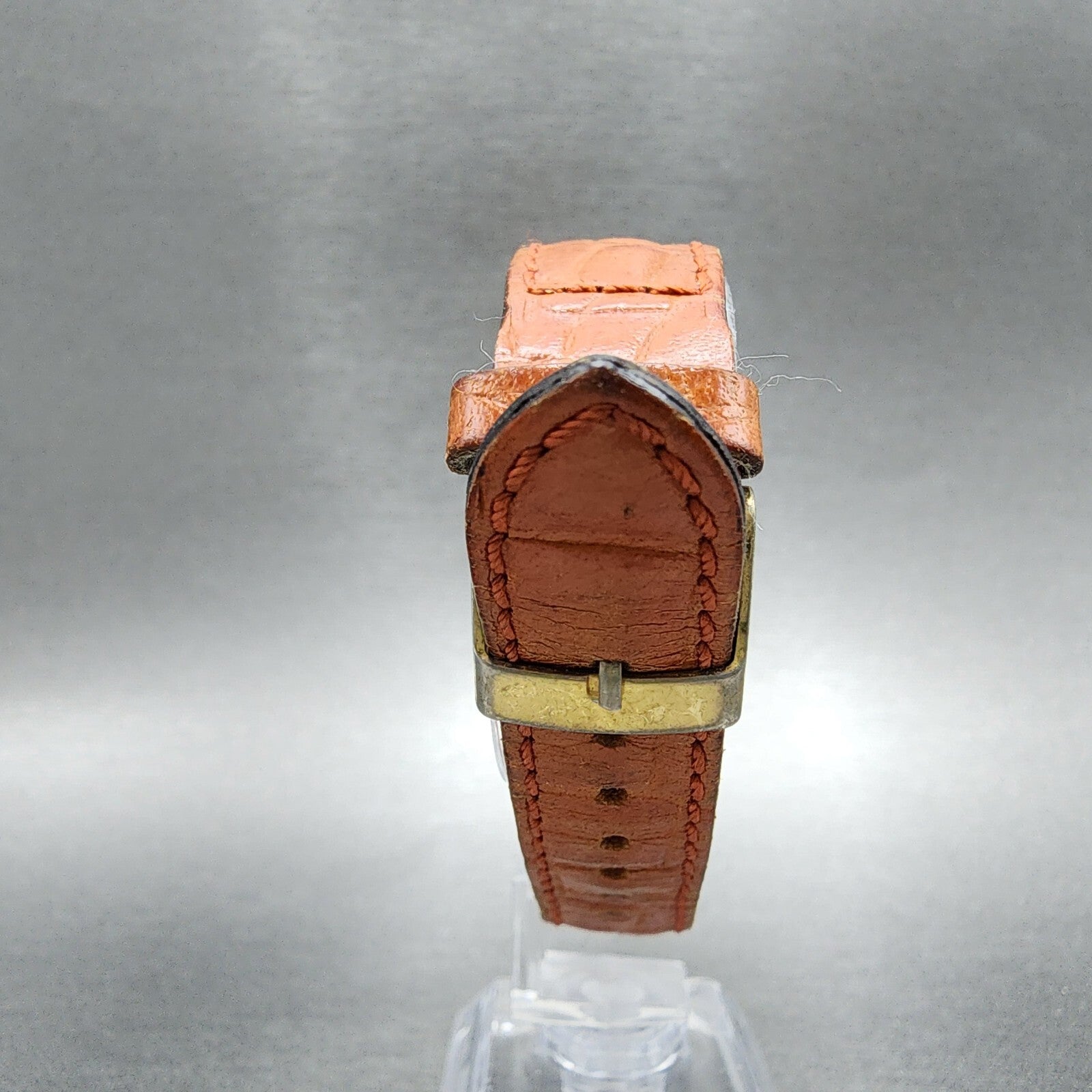 Jaz Paris Watch Women 30mm White Dial Gold Tone Round Leather Band New Battery7
