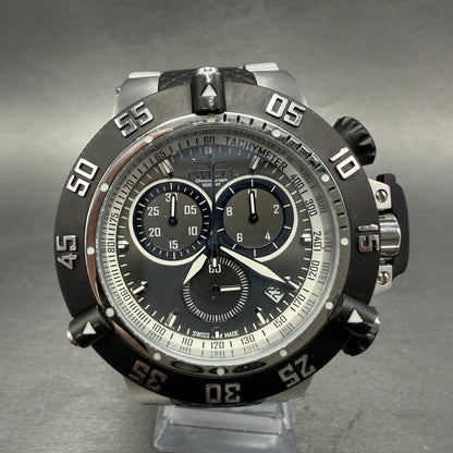 Invicta Reserve Sub Aqua Chrono Watch Men 50mm Black Dial Steel Date 15955 Works0