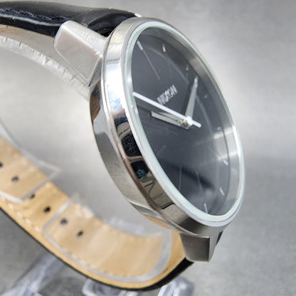 Nixon The Kensington Watch Women 37mm Black Dial Steel Round New Battery3