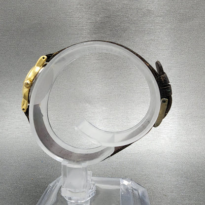 Seiko Watch Women 18mm Gold Dial Gold Tone Oval 2Y005C29 New Battery VTG6