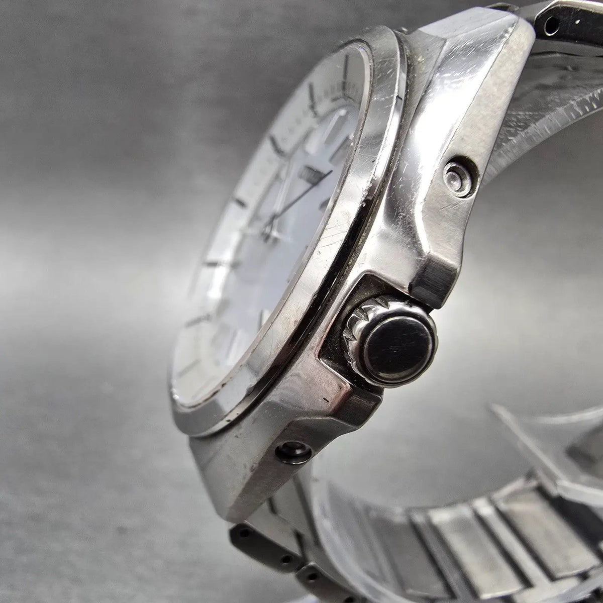 Citizen Attesa Watch Men 41mm White Dial Titanium Date Round H128-R006860 Works3
