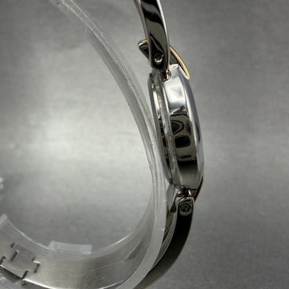Bulova Watch Women 22mm MOP Dial Two Tone Round 98T80 Bangle New Battery ABCD1233