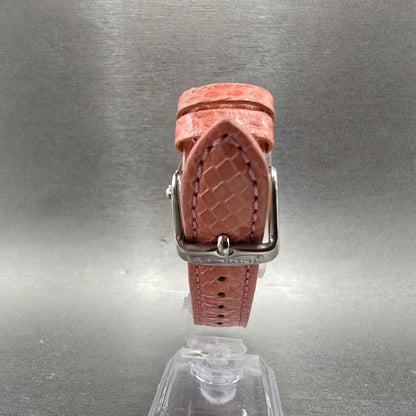 Invicta Watch Women 32mm MOP Pink Dial Silver Oval 2404 New Battery Leather Band7