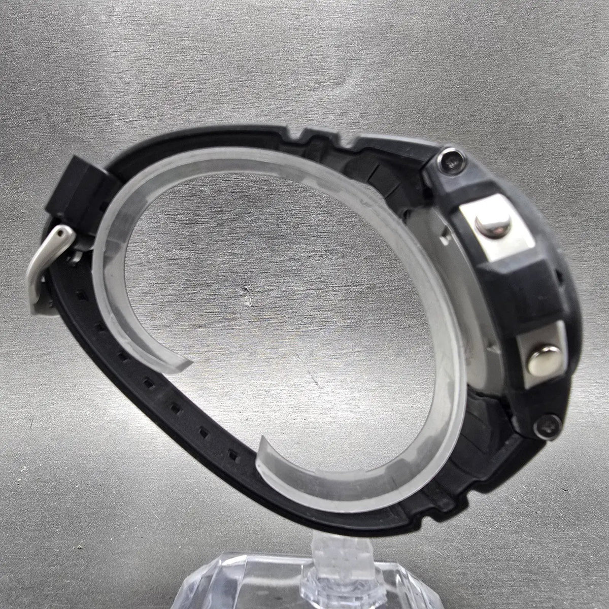 Casio G-Shock GS-1000 Watch Men 47mm Black Dial Black Silver Date Round Works8