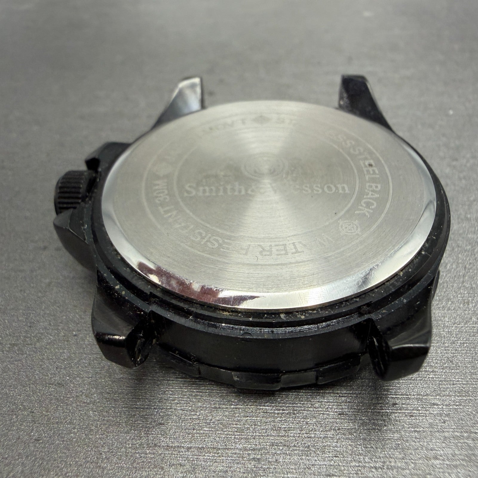 Smith & Wesson Dive Watch Men 45mm Black Dial Black Tone Date Round New Battery7