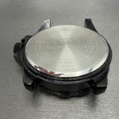 Smith & Wesson Dive Watch Men 45mm Black Dial Black Tone Date Round New Battery7