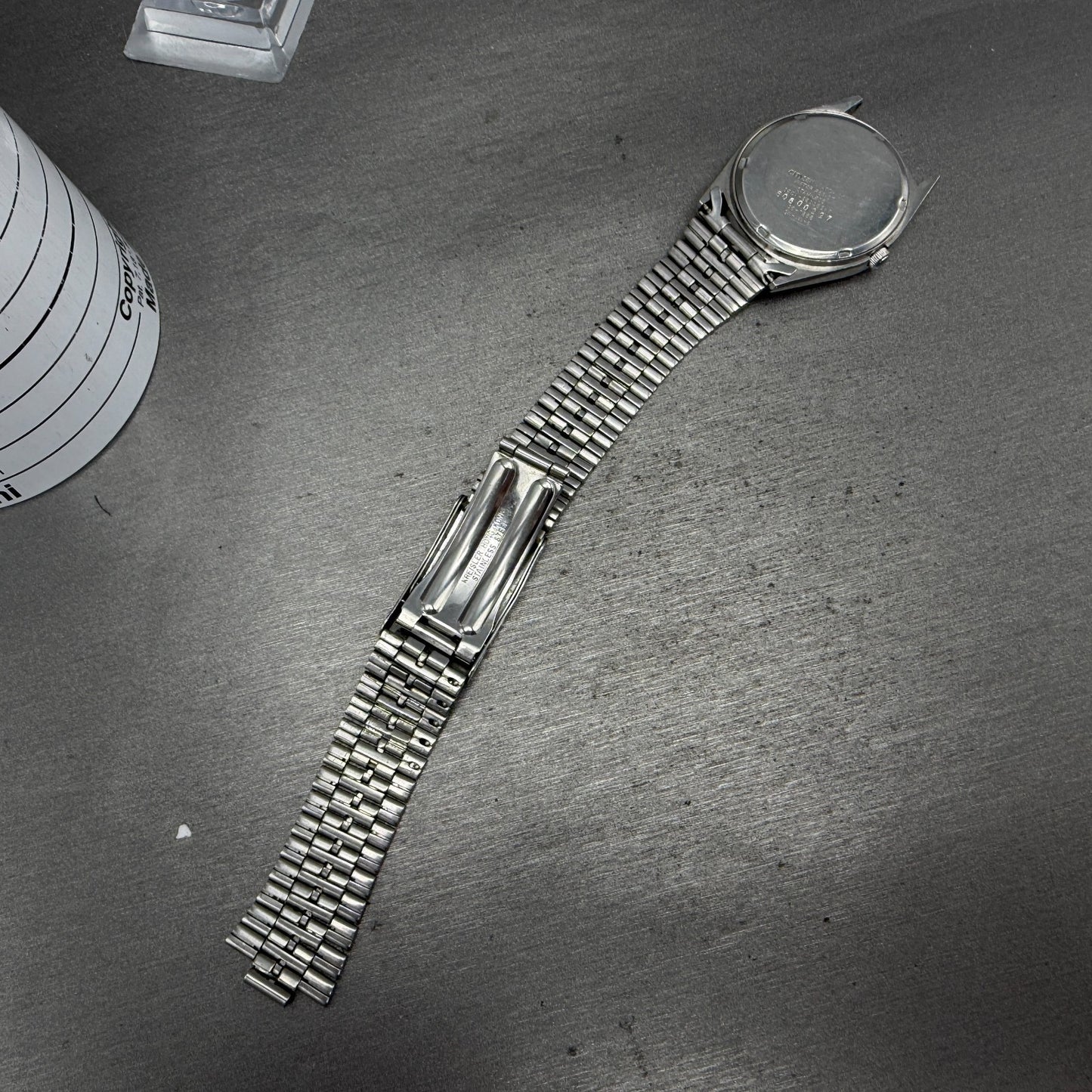Citizen Railroad Approved Watch Men 35mm White Dial Silver 3801-892053 PARTS8