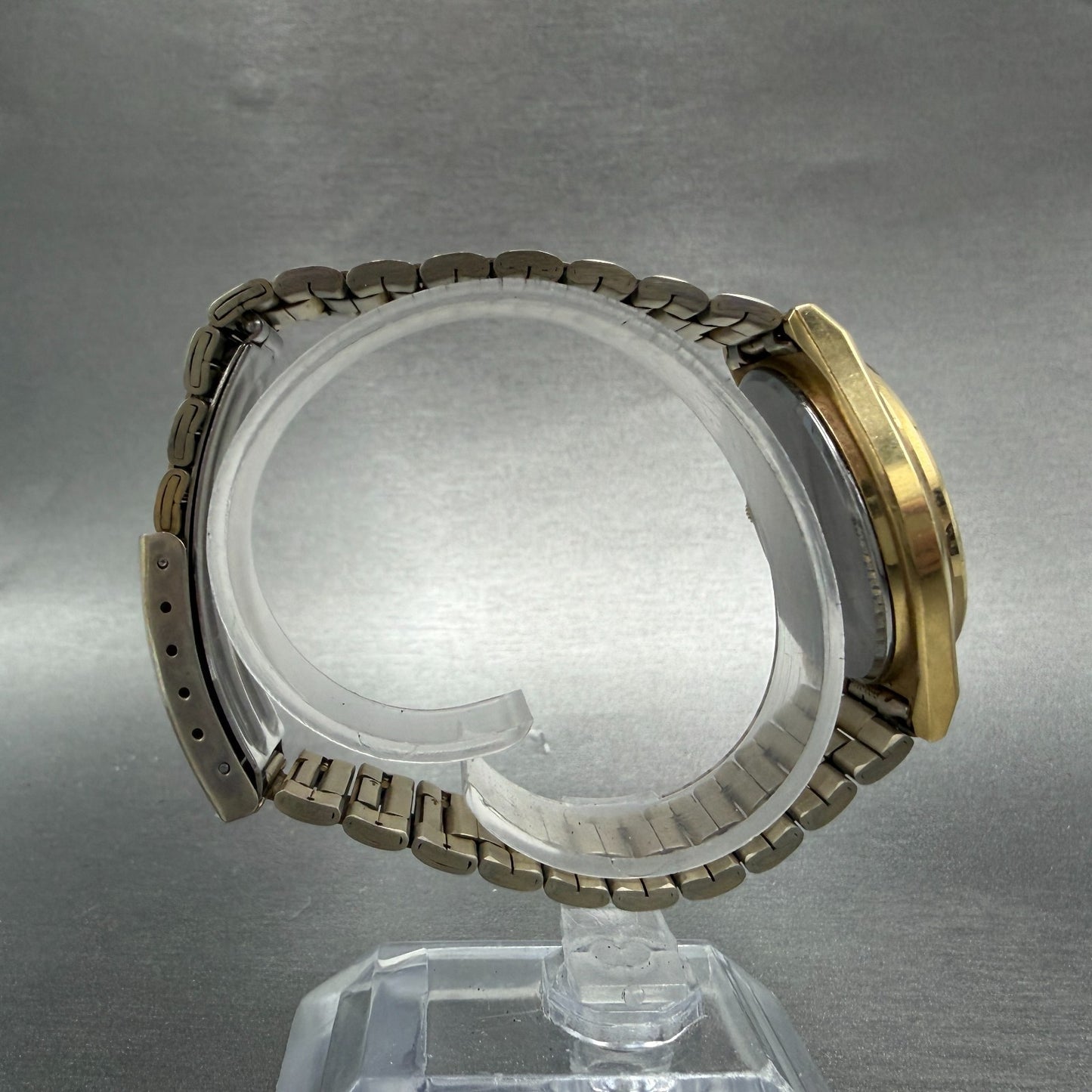 Seiko Spirit Watch Men 35mm Champagne Dial Gold Tone READ!!! Daydate New Battery8