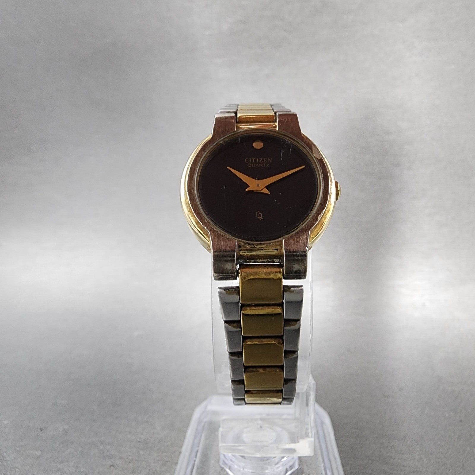 Citizen CQ Watch Women 23mm Black Dial Two Tone Round 3220K03755 New Battery5