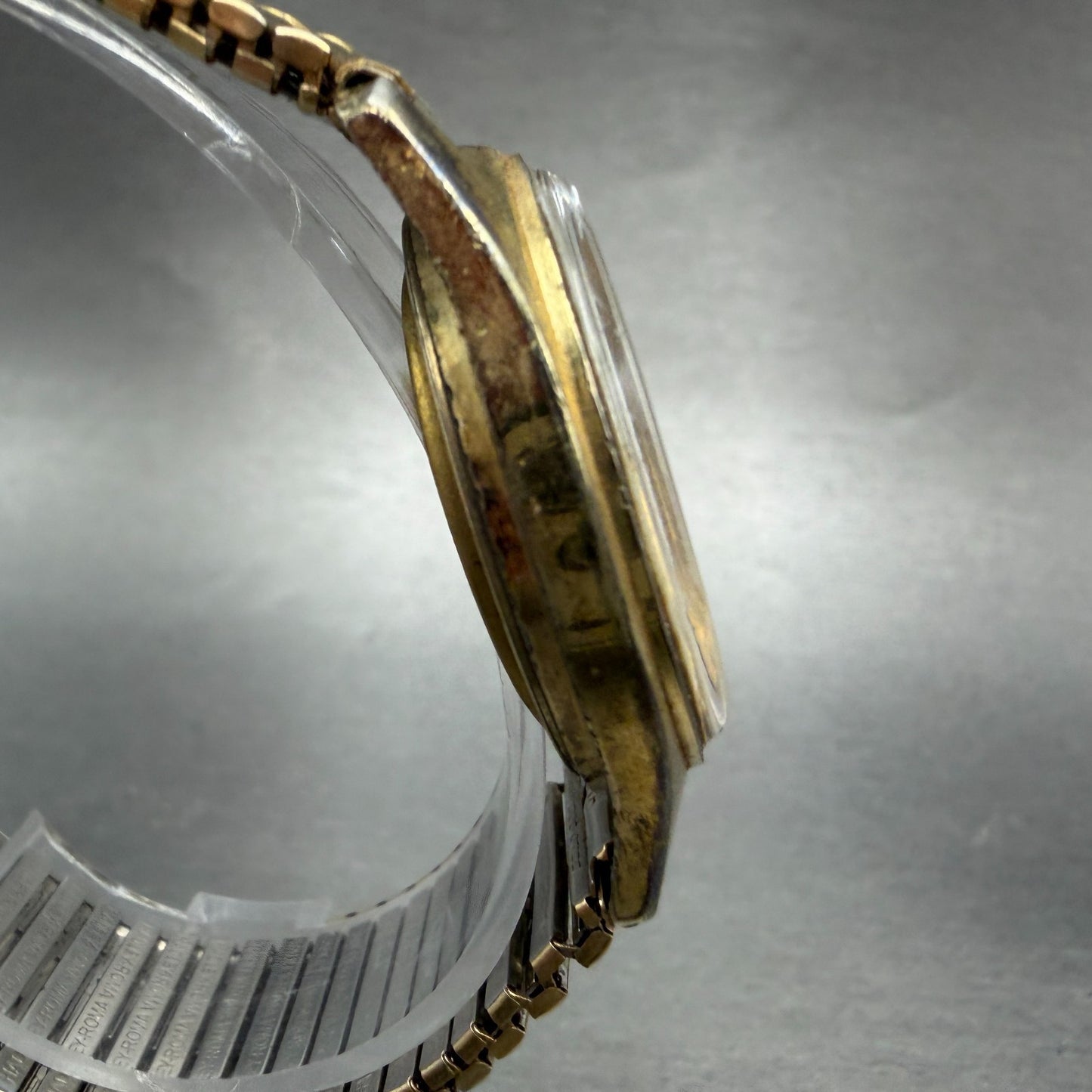 Hamilton Watch Men 34mm Cream Dial Gold Tone Date Round NO CASEBACK New Battery3