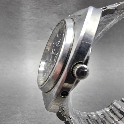 Tissot Watch Men 34mm Blue Dial Silver Tone Daydate Round Vintage Quartz PARTS F3