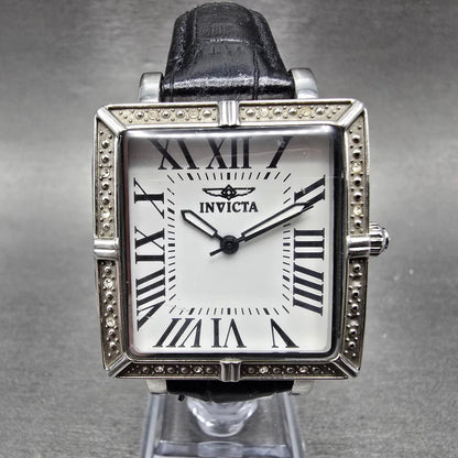 Invicta Wildflower Tank Watch Women 33mm White Dial Silver Tone 14433 New Batt0