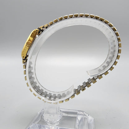 VTG Pulsar Watch Women Gold Tone Rectangle 16mm V233-5100 Stretch Band New Batt