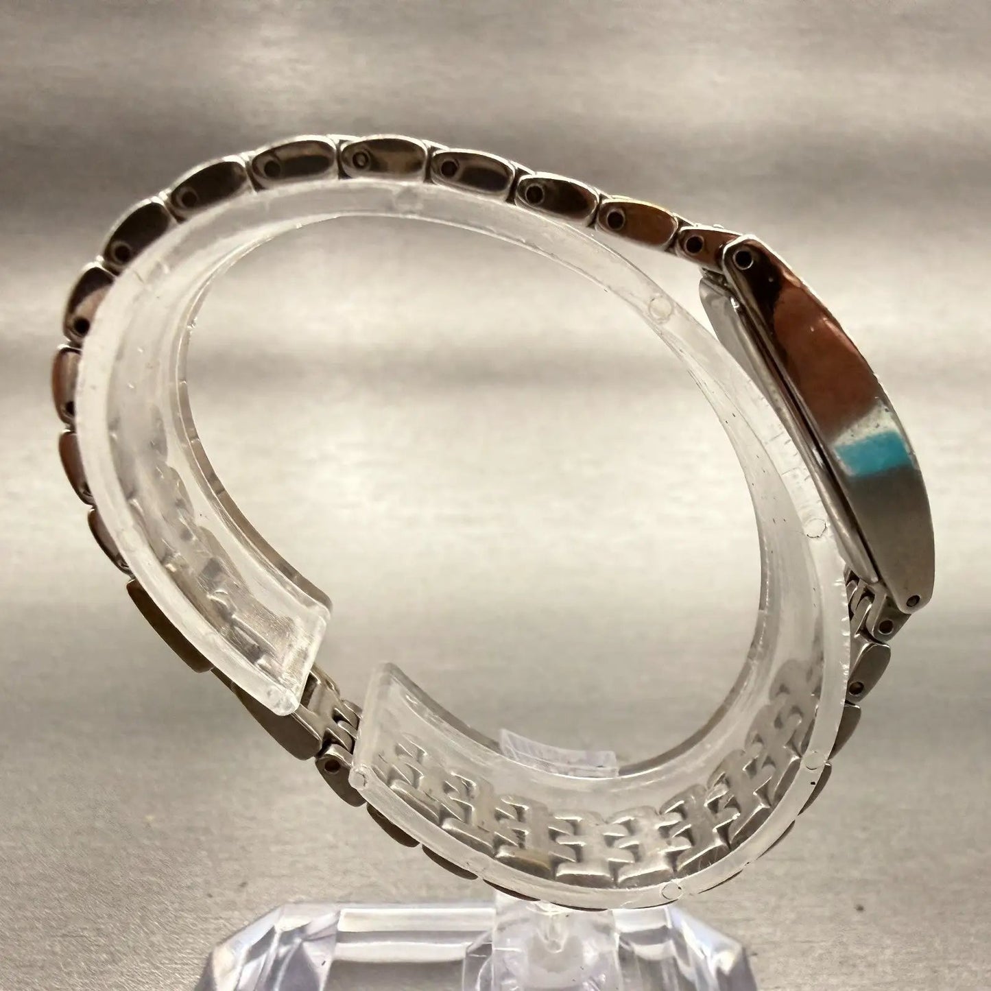 Citizen Watch Women 16mm Silver Dial Silver Gemmed Rectangle New Battery VTG8