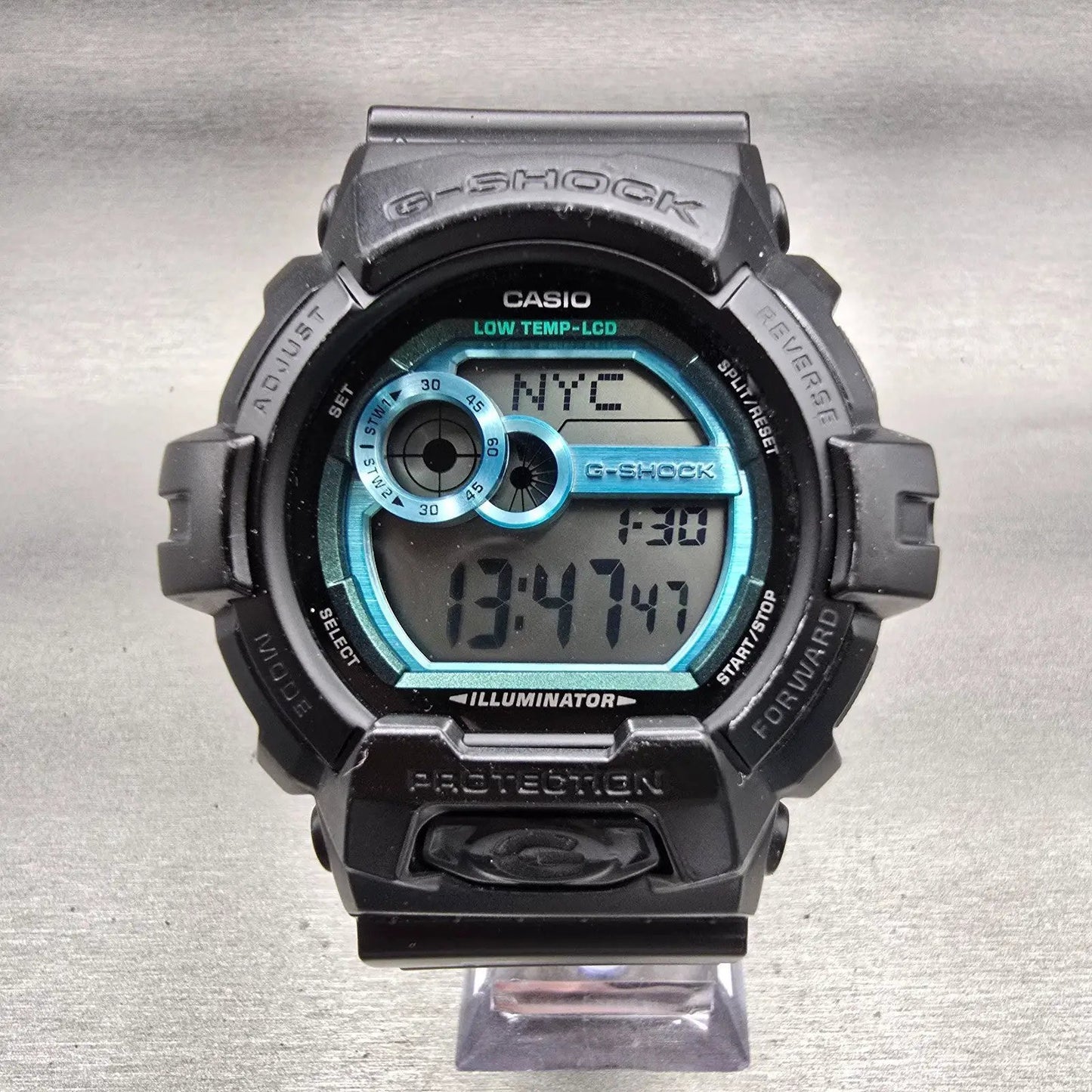 Casio G-Shock GLS-8900 Watch Men 52mm Blue  Black Alarm Chronograph New Battery0
