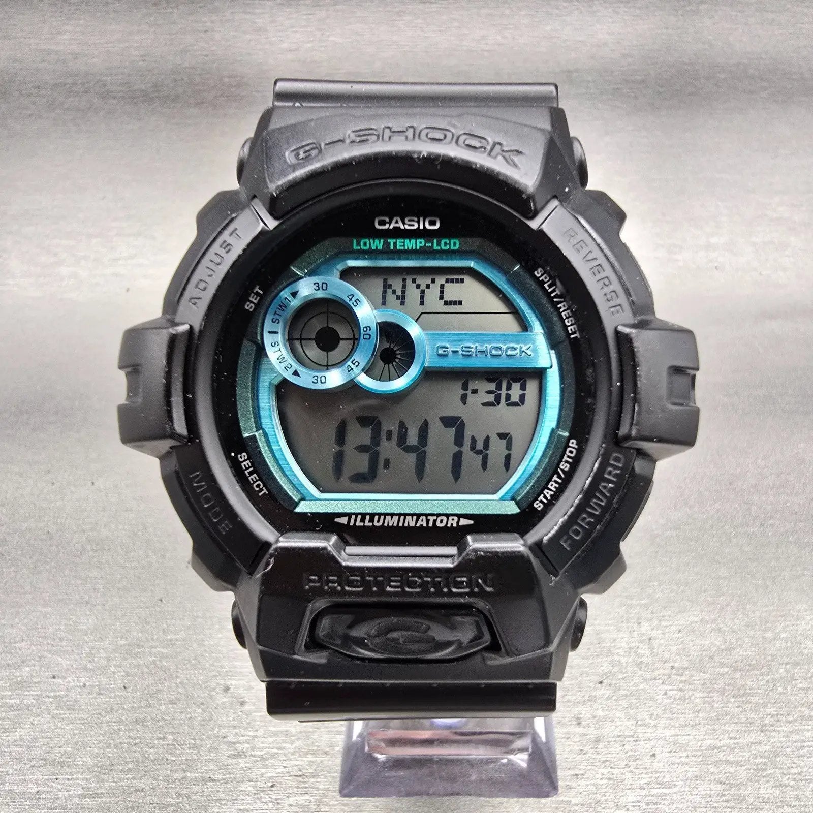 Casio G-Shock GLS-8900 Watch Men 52mm Blue  Black Alarm Chronograph New Battery0