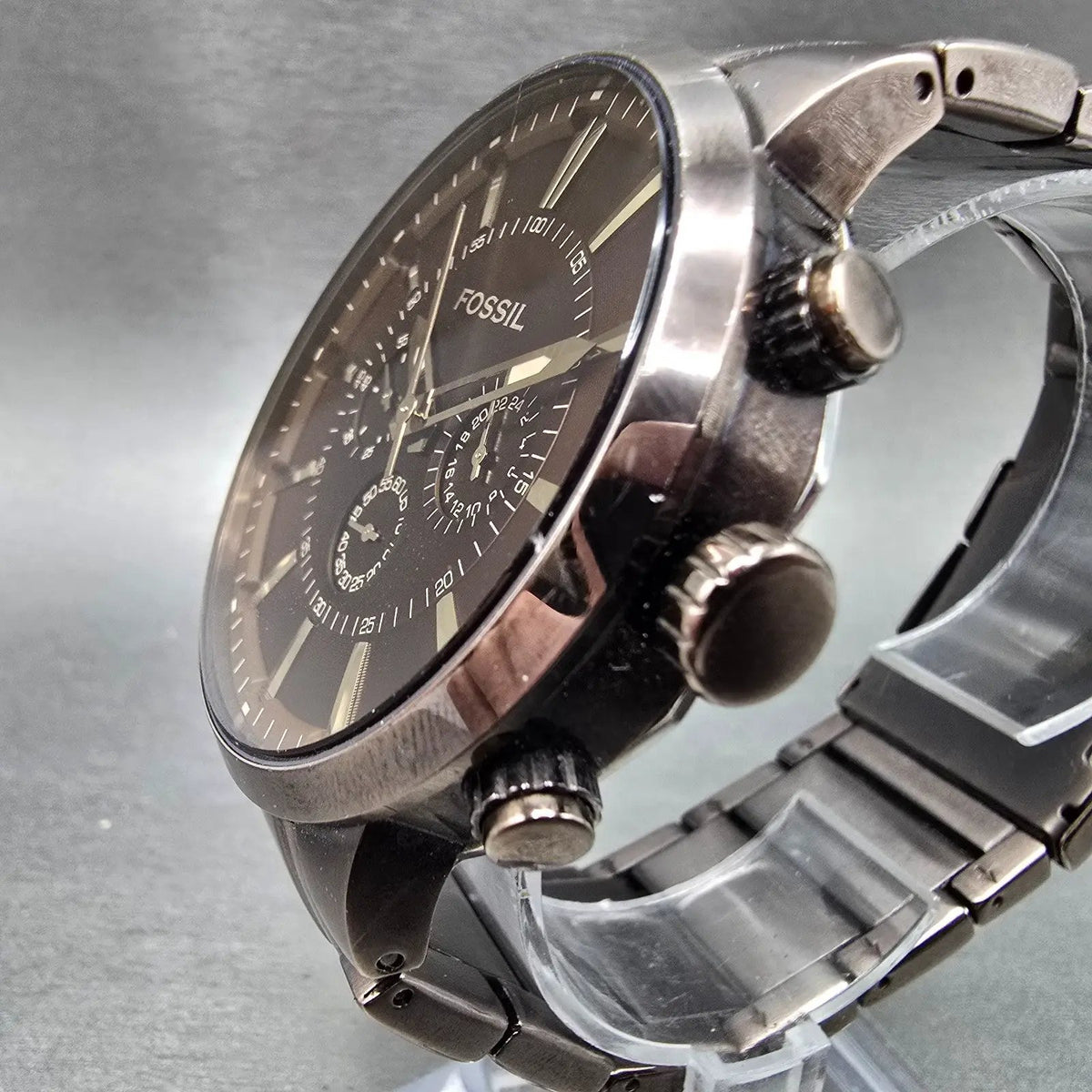 Fossil Chronograph Watch Men 48mm Brown Dial Brown Tone FS-4357 PARTS3