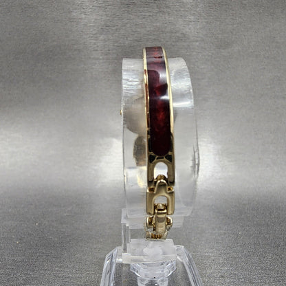 Alba Watch Women 20mm Champagne Dial Gold Tone Round Bangle V401019A New Batt7