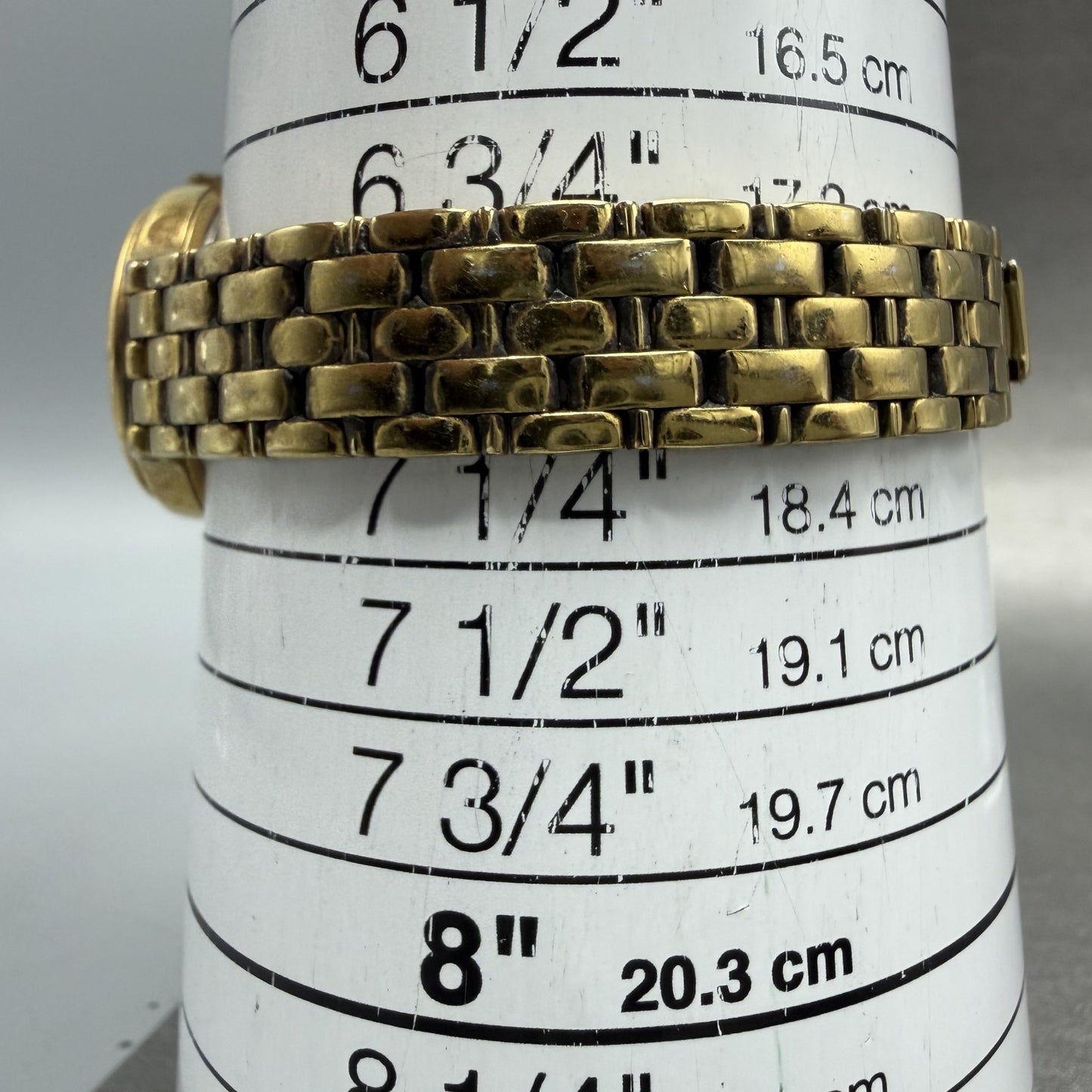 Seiko Watch Women 24mm Gold Dial Gold Tone Date Round 7N82-0071 New Battery ABC10
