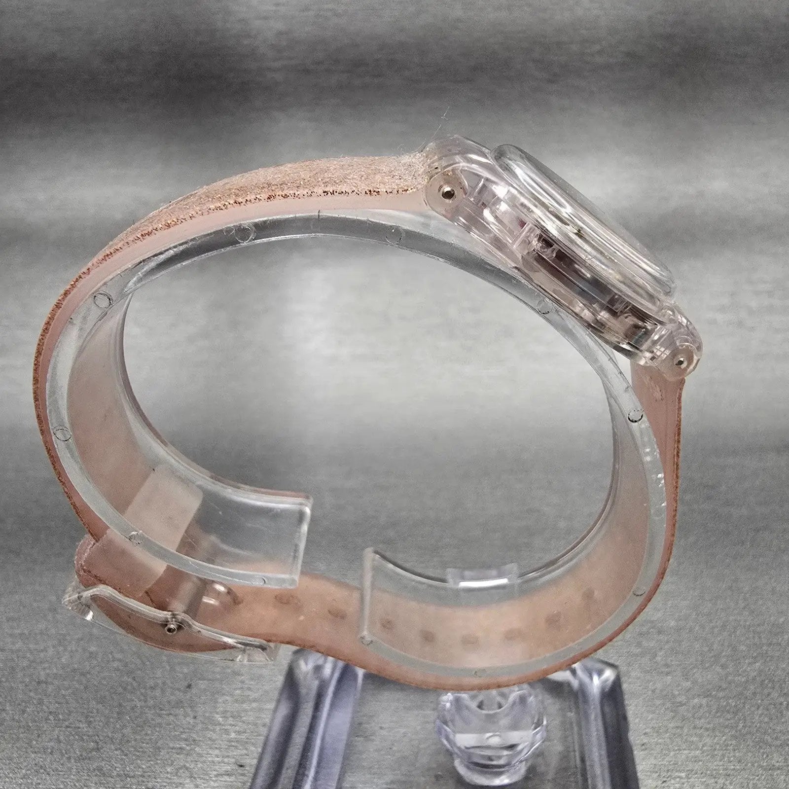 Swatch PINKINDESCENT TOO Watch Women Rose Gold Dial Clear Case LK354D New Batt8