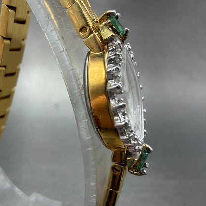 Seiko Pulsar Watch Women 17mm White Dial Gold Tone Oval V400 L 174A New Battery3