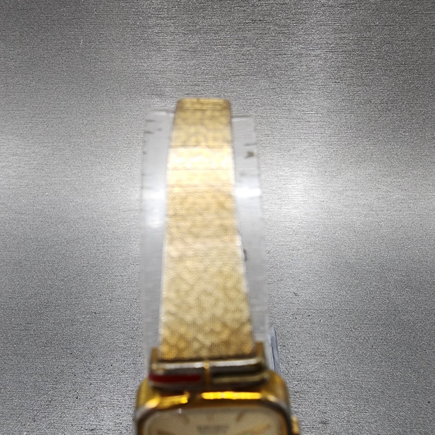 Seiko Watch Women 18mm Champagne Dial Gold Tone Rectangle 23206800 New Battery4