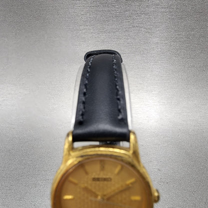 Seiko Watch Women 22mm Champagne Dial Gold Tone Round V701A110 New Battery4